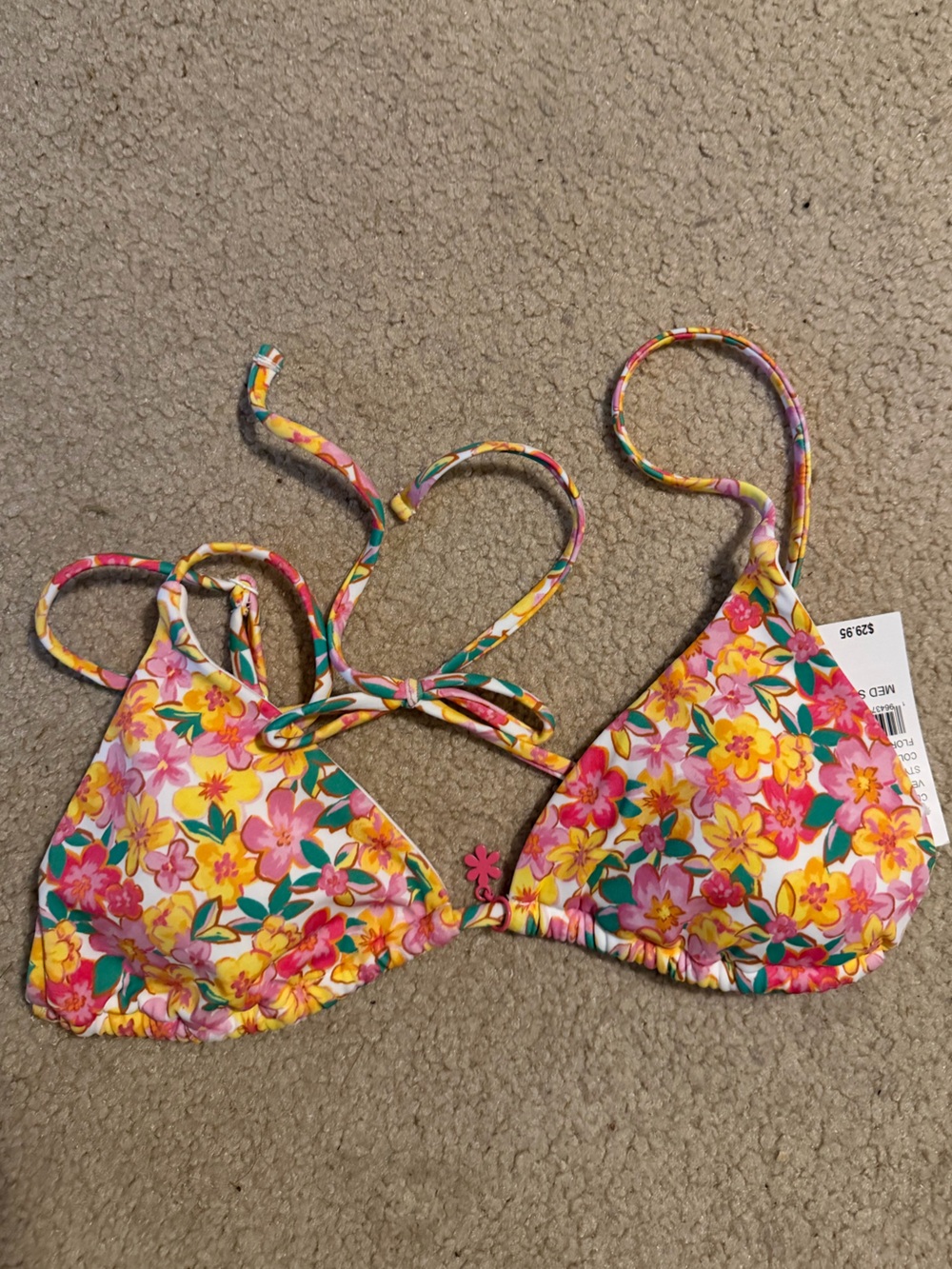 PacSun Cali Dreamer Floral Bikini Set Multicolor & White Medium NWT